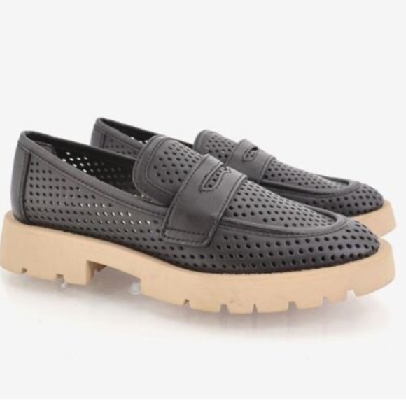 Dolce Vita Womens Malila Perforated Chunky Loafers - Picture 1 of 10